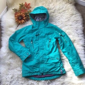 Burton the white collection dry ride teal snowboard ski jacket